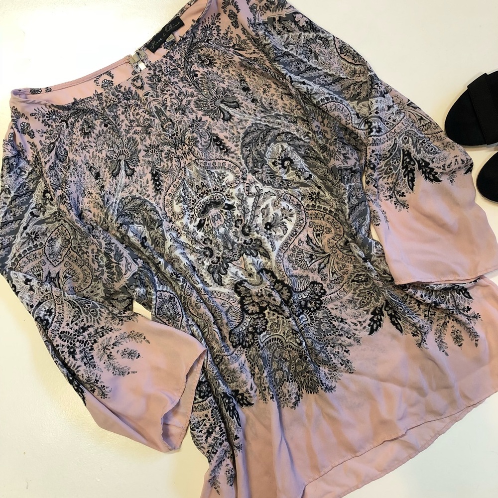 Rose & olive blouse
